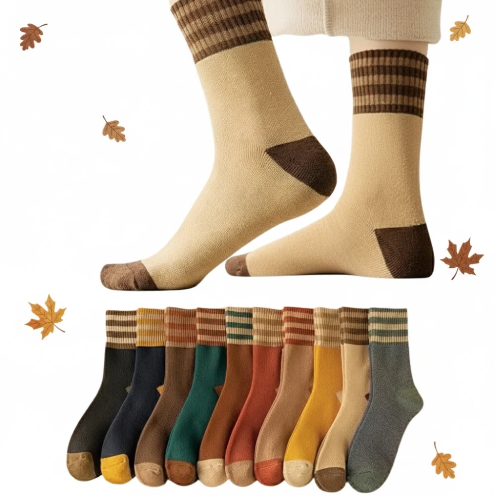 10 Pairs of Socks - Retro Fall Colors