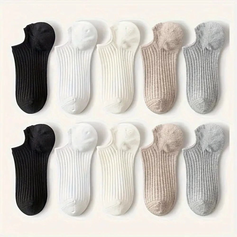 5 Pairs of Socks - Soft Neutrals Set