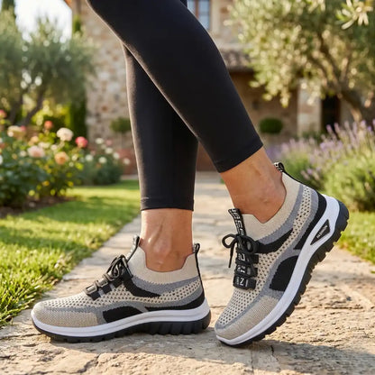 Elastic Ease Sneakers - Flexible everyday sneakers with breathable comfort and easy slip-on wear