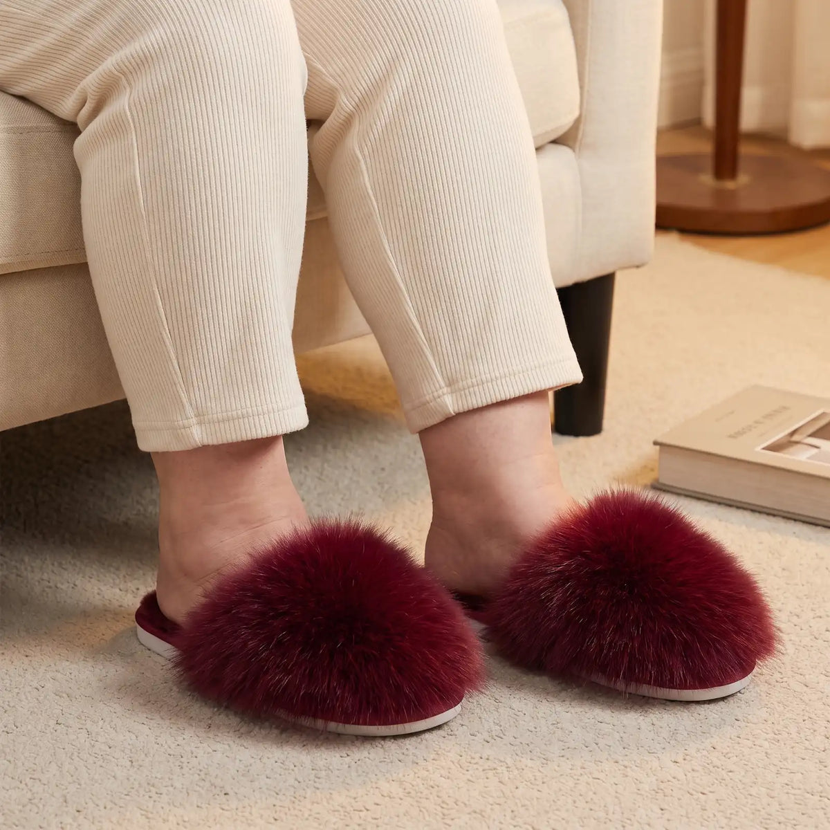 Cloud Fluff Burgundy lifestyle
