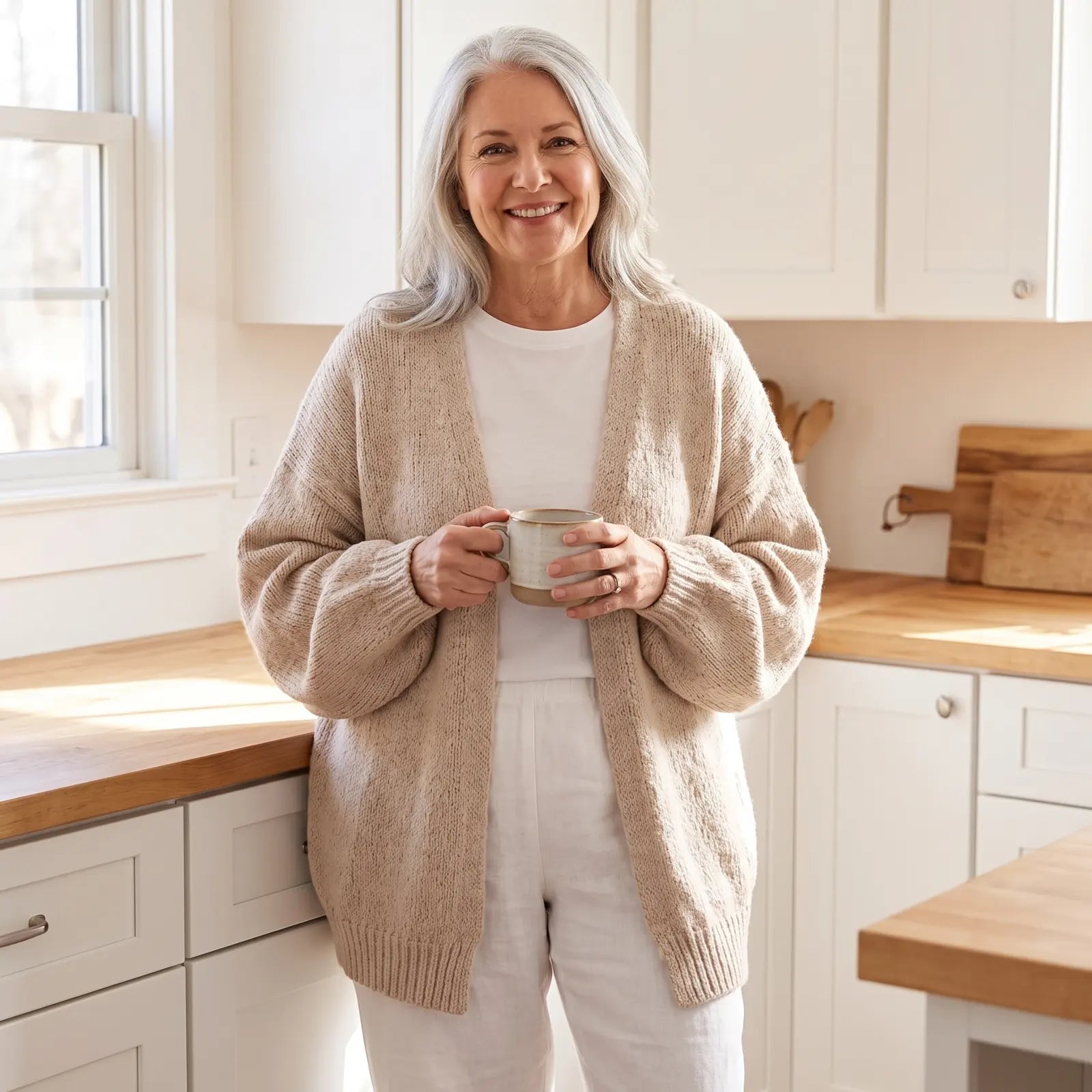 Cloud Knit Beige lifestyle