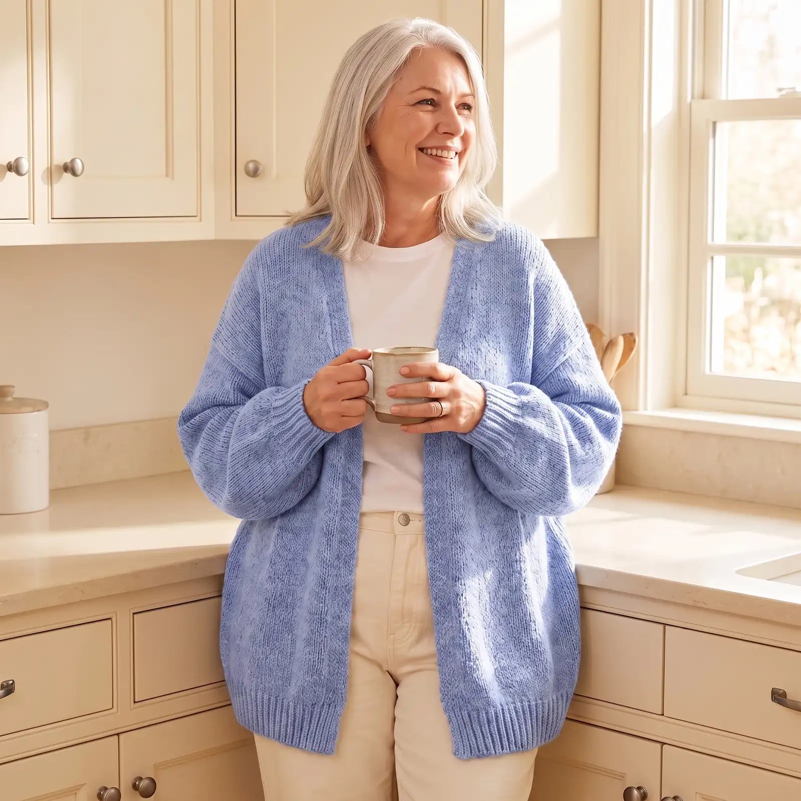 Cloud Knit Light Blue lifestyle