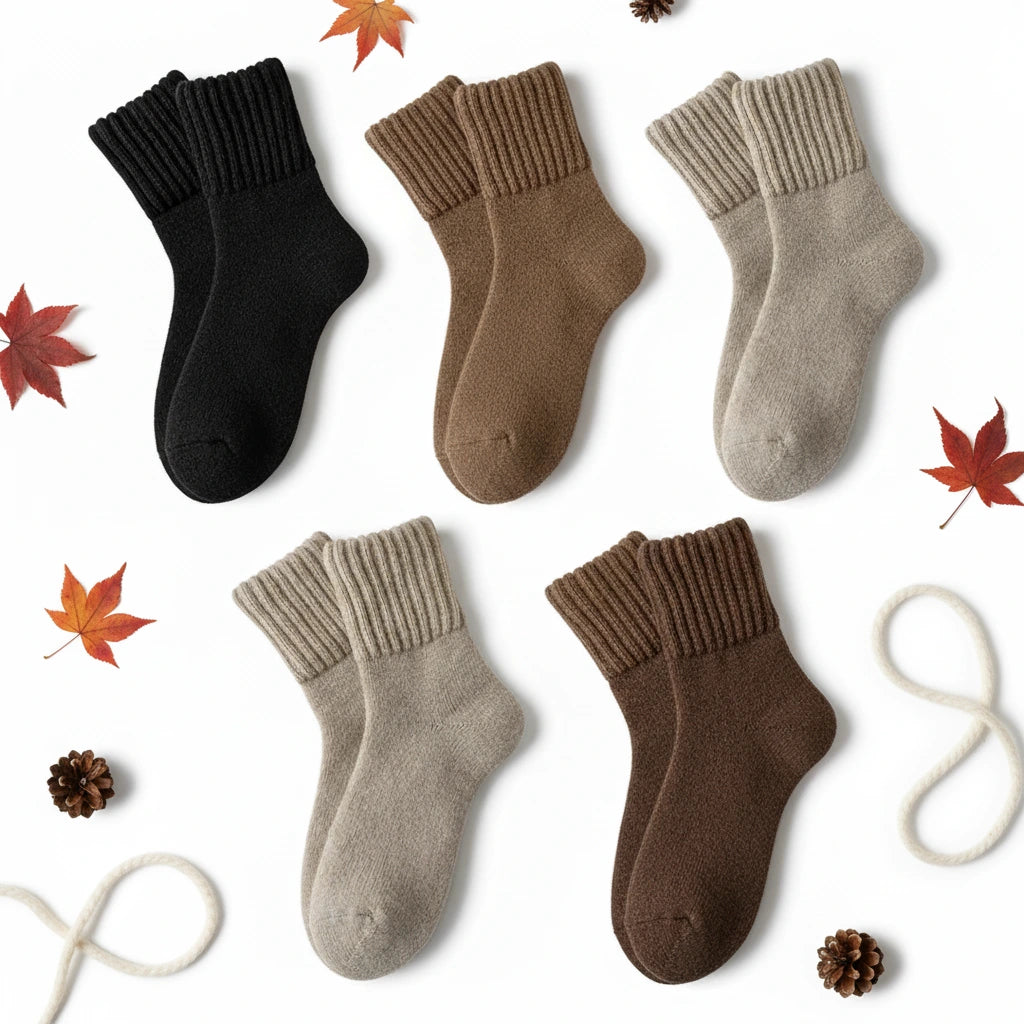 5 Pairs of Socks – Cozy Warmth for Autumn & Winter Comfort