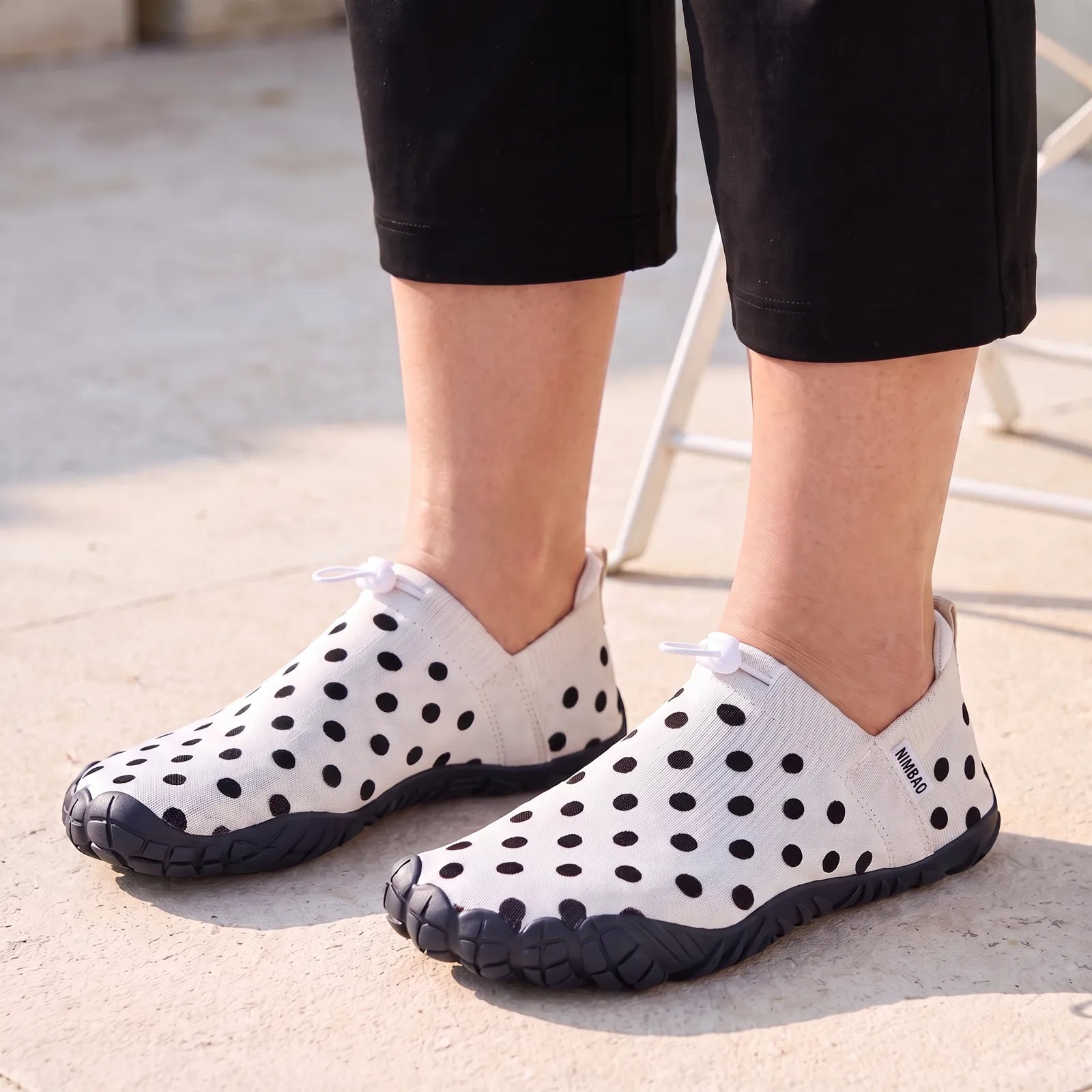 Cloud Walk Cozy White Polka lifestyle