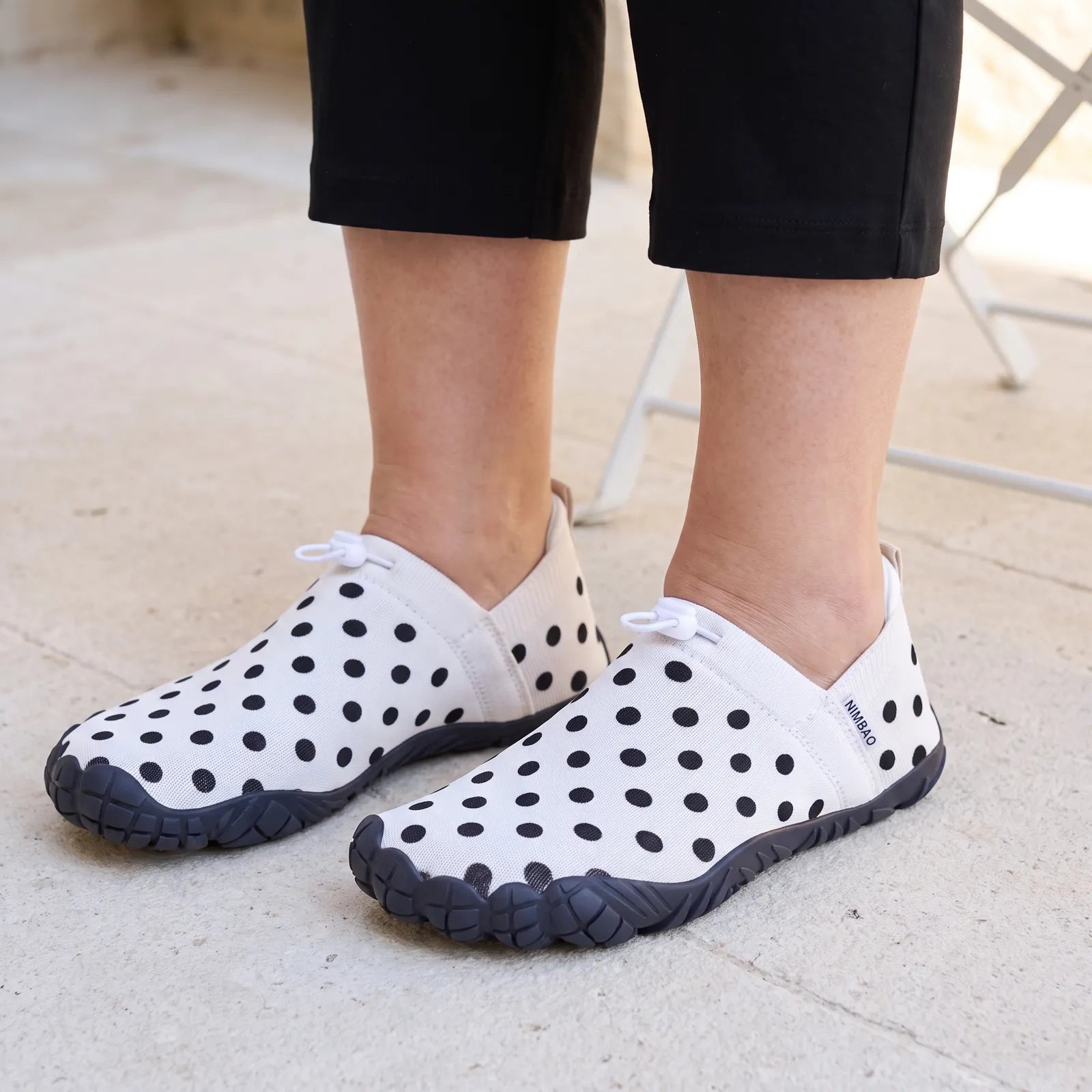 Cloud Walk Cozy White Polka lifestyle