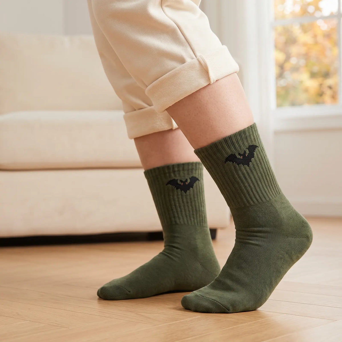Halloween Crew Socks staying up at mid calf