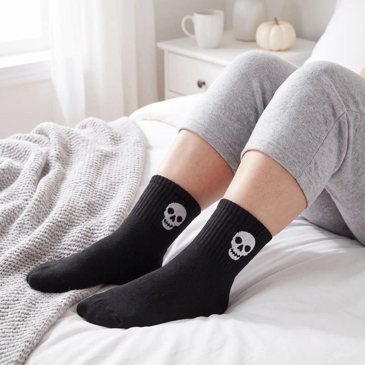 Halloween Crew Socks Black lifestyle