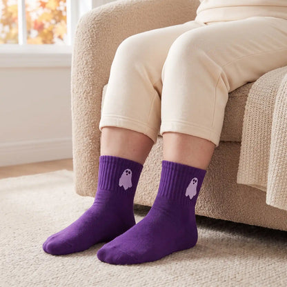 Halloween Crew Socks Purple lifestyle