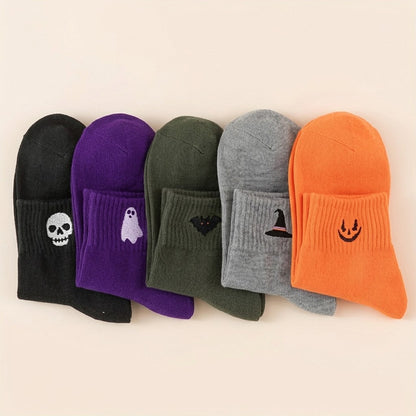 Halloween Crew Socks 5 pairs folded
