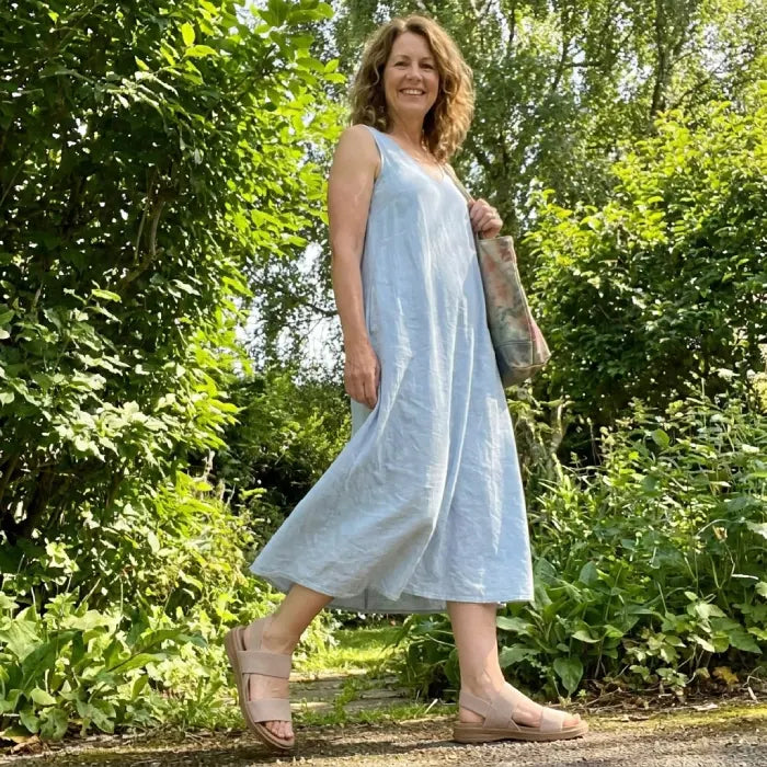 Happy in sandals