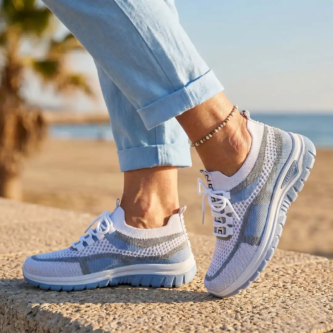Elastic Ease Sneakers - Flexible everyday sneakers with breathable comfort and easy slip-on wear