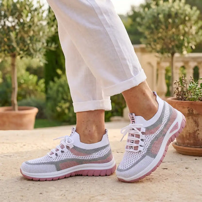 Elastic Ease Sneakers - Flexible everyday sneakers with breathable comfort and easy slip-on wear