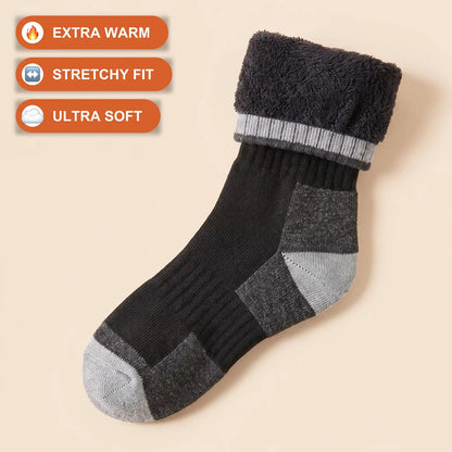 Plush terry lining inside the thermal sock